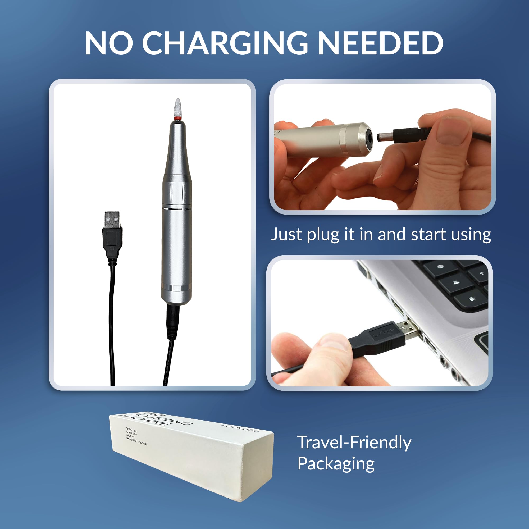 LadaBe USB Polishing Machine at home use demonstrates convenient home maintenance.