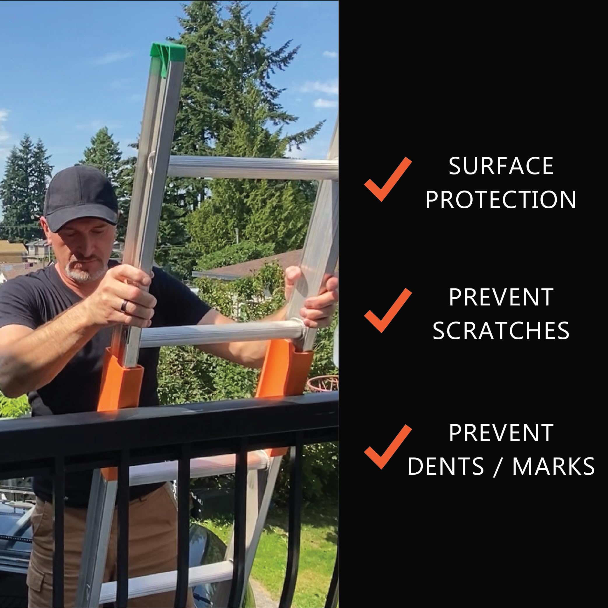 LADDER BODYGUARD protects gutters, fascia, and railings during exterior maintenance.