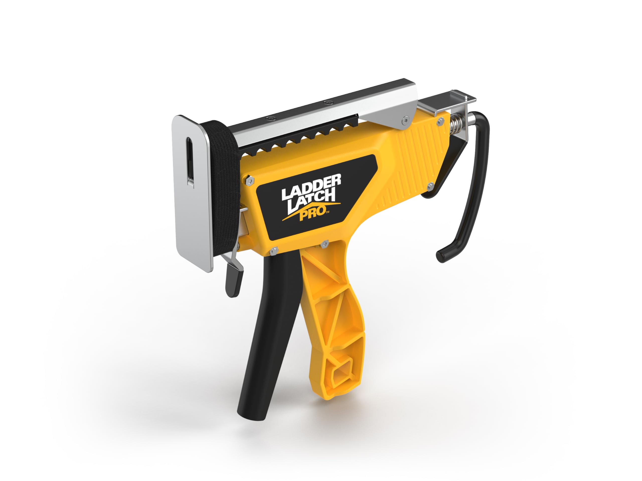 Ladder Latch Pro demonstrates a stable base for safer ladder setup on uneven ground.