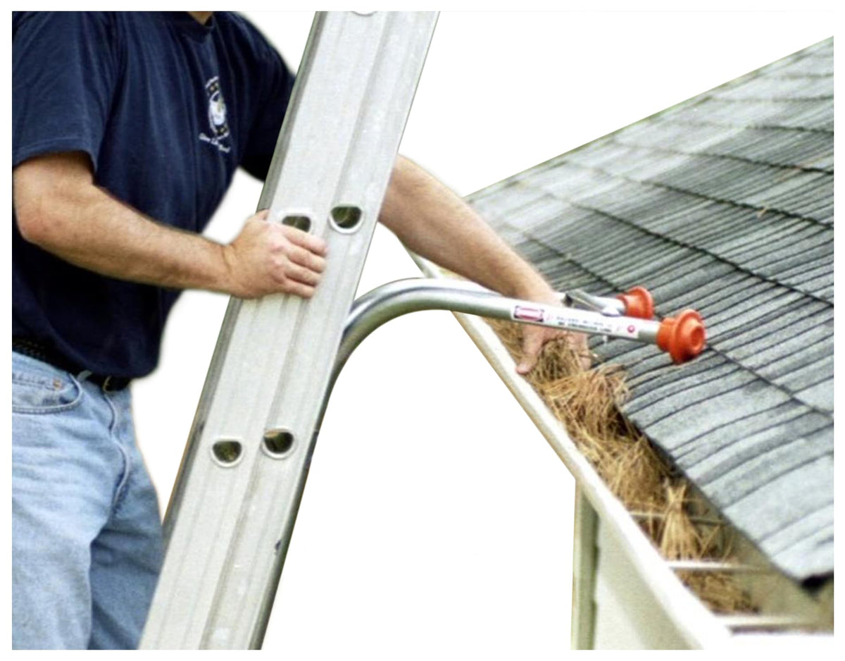 Ladder-Max ladder stabilizer front view highlighting sturdy design for safe use
