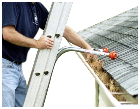 Ladder-Max ladder stabilizer front view highlighting sturdy design for safe use