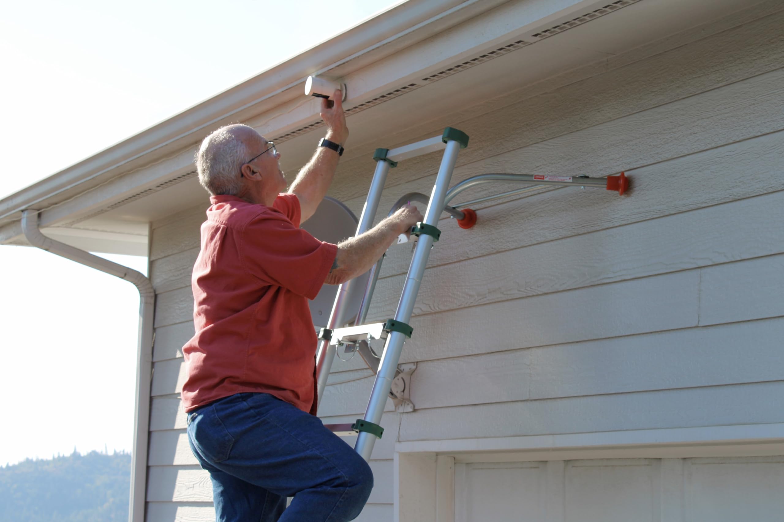 Ladder-Max provides secure roof access with four point contact