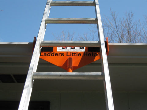 Ladder's Little Helper anti-slip technology stabilizes ladders on slick surfaces.