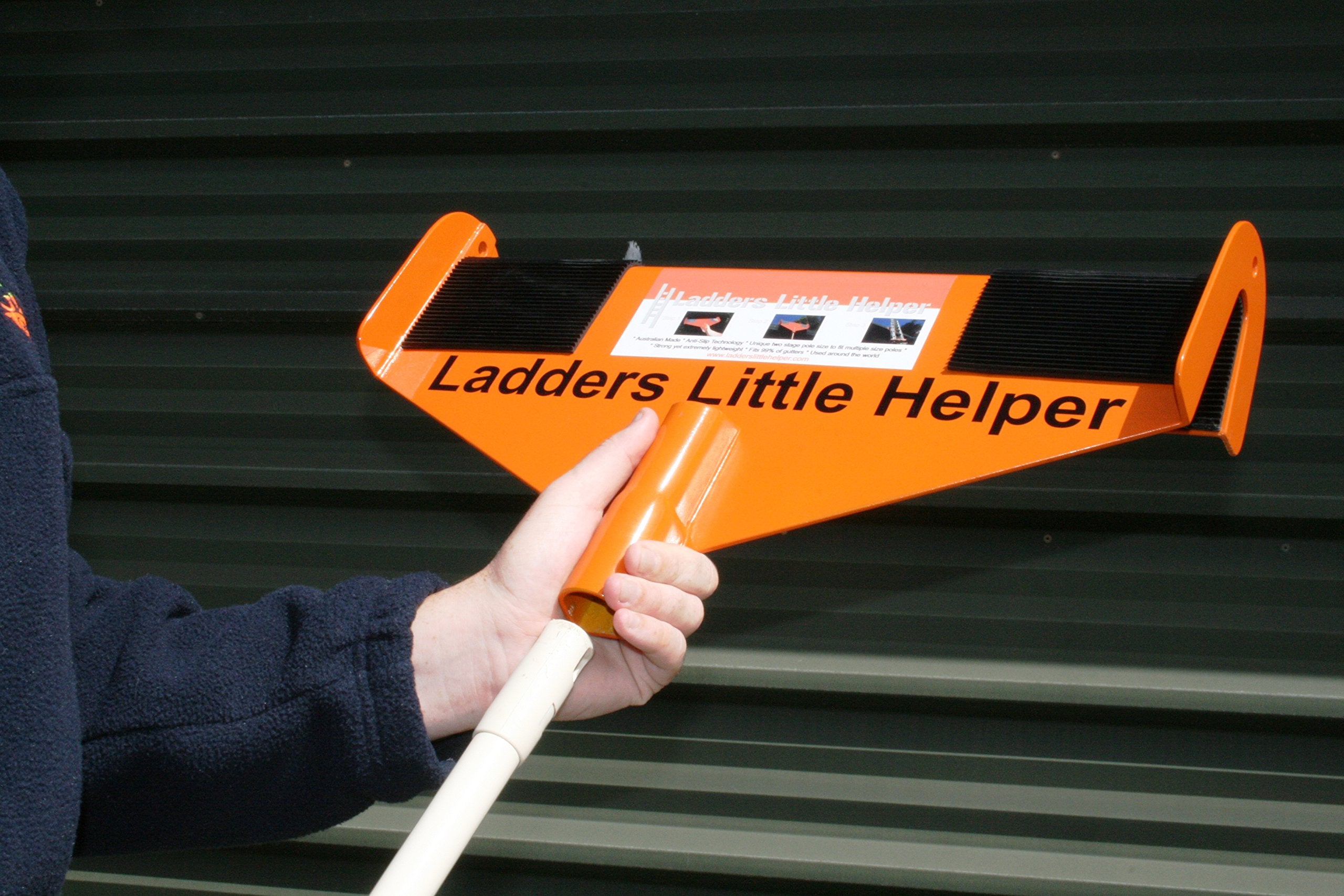 Ladder's Little Helper fits 99% of ladders for broad compatibility.