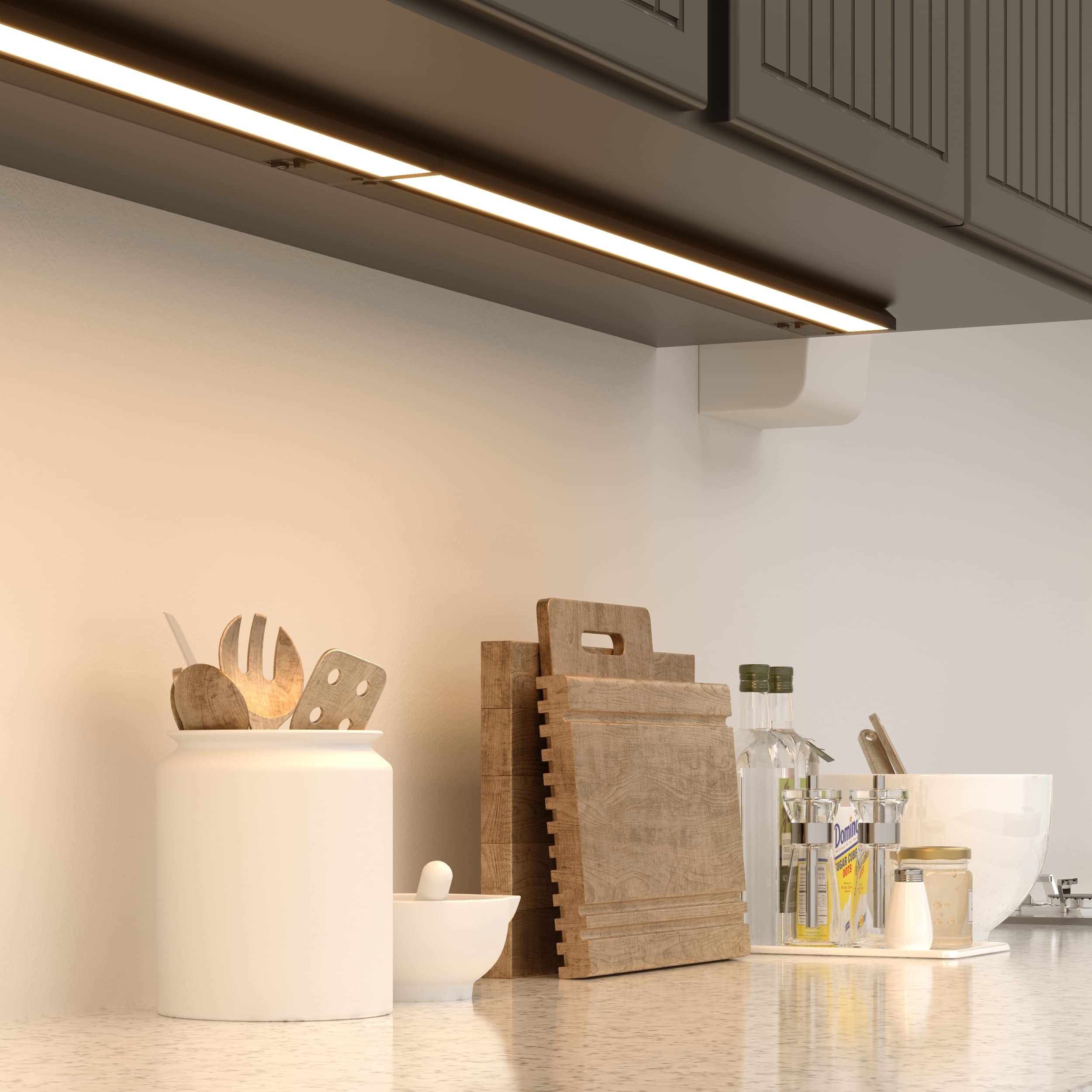 LAGOM Halo sleek aluminum housing with a white powder finish.