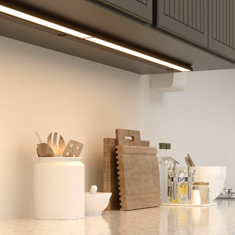 LAGOM Halo sleek aluminum housing with a white powder finish.