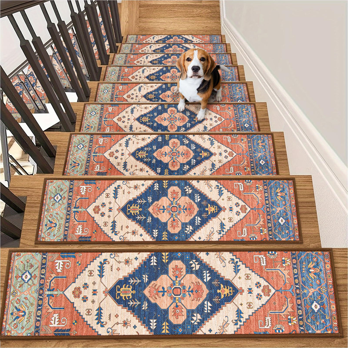 Lahome stair treads back view showing grip backing for stable placement