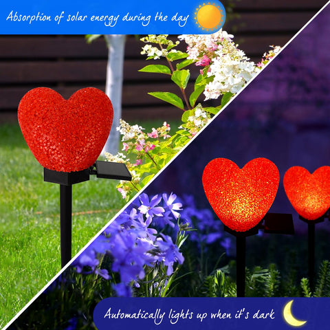 LAIAMER waterproof outdoor heart light withstands weather while brightening pathways and garden borders