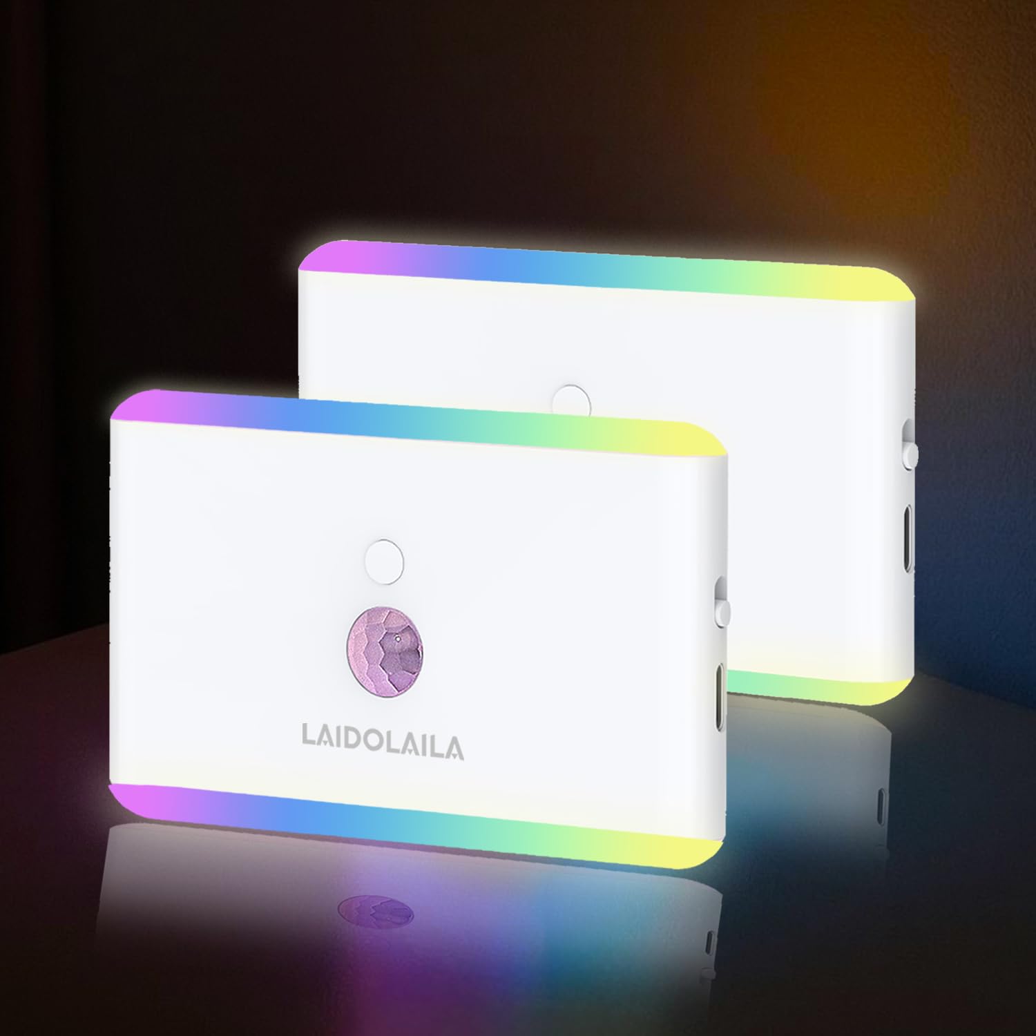 LAIDOLAILA 2-pack motion sensor night lights with magnetic back for cruise cabins