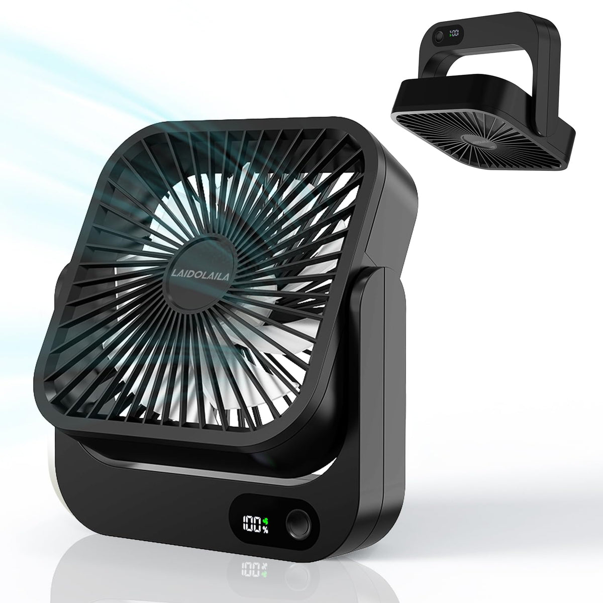 LAIDOLAILA cruise fan with a magnetic base for secure ceiling or wall mounting.