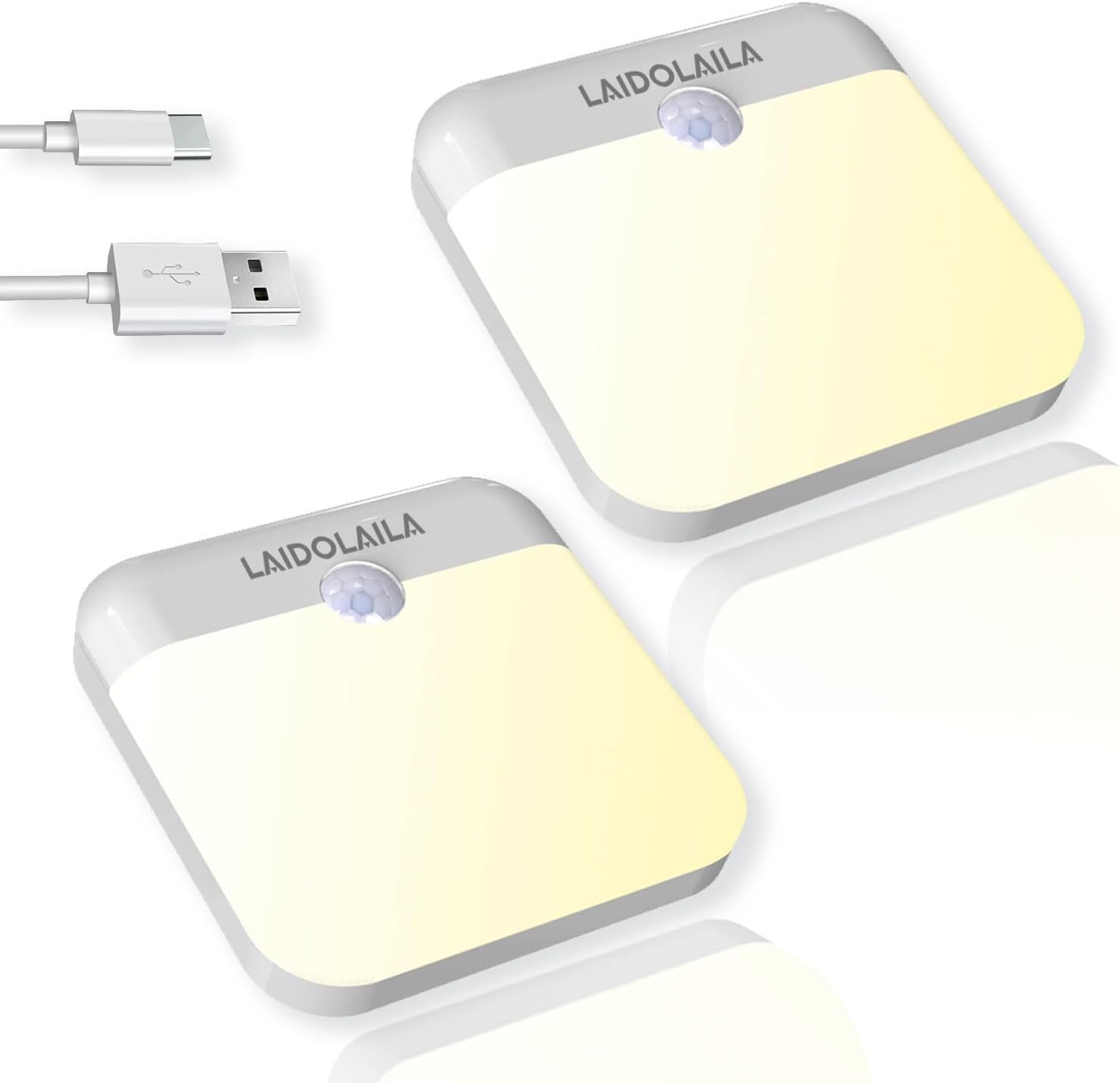 LAIDOLAILA magnetic night light 2-pack ideal for cruise cabins with easy mounting.