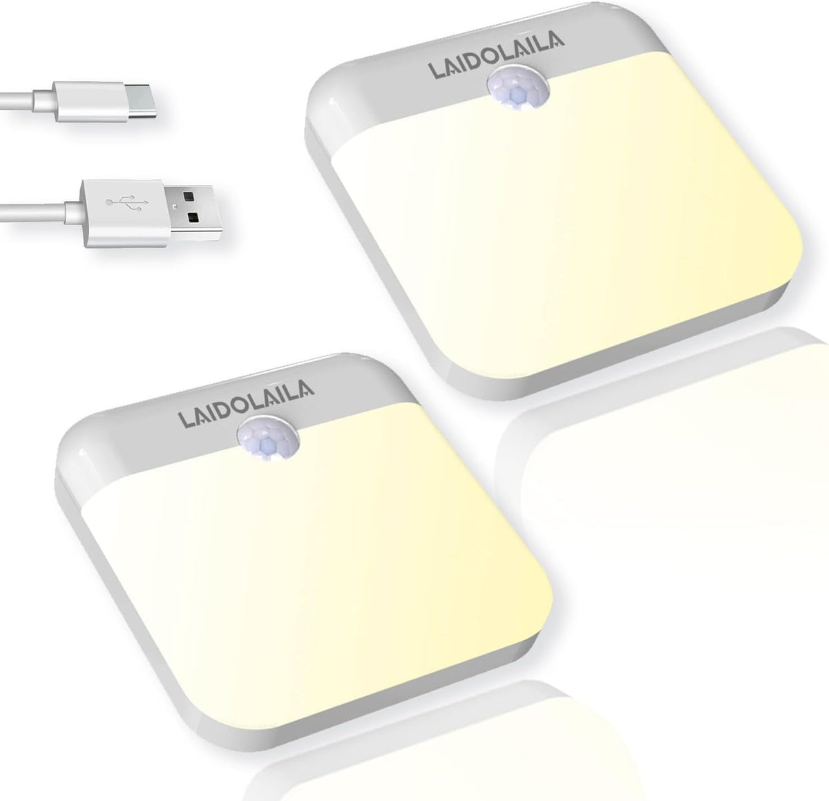LAIDOLAILA magnetic night light 2-pack ideal for cruise cabins with easy mounting.