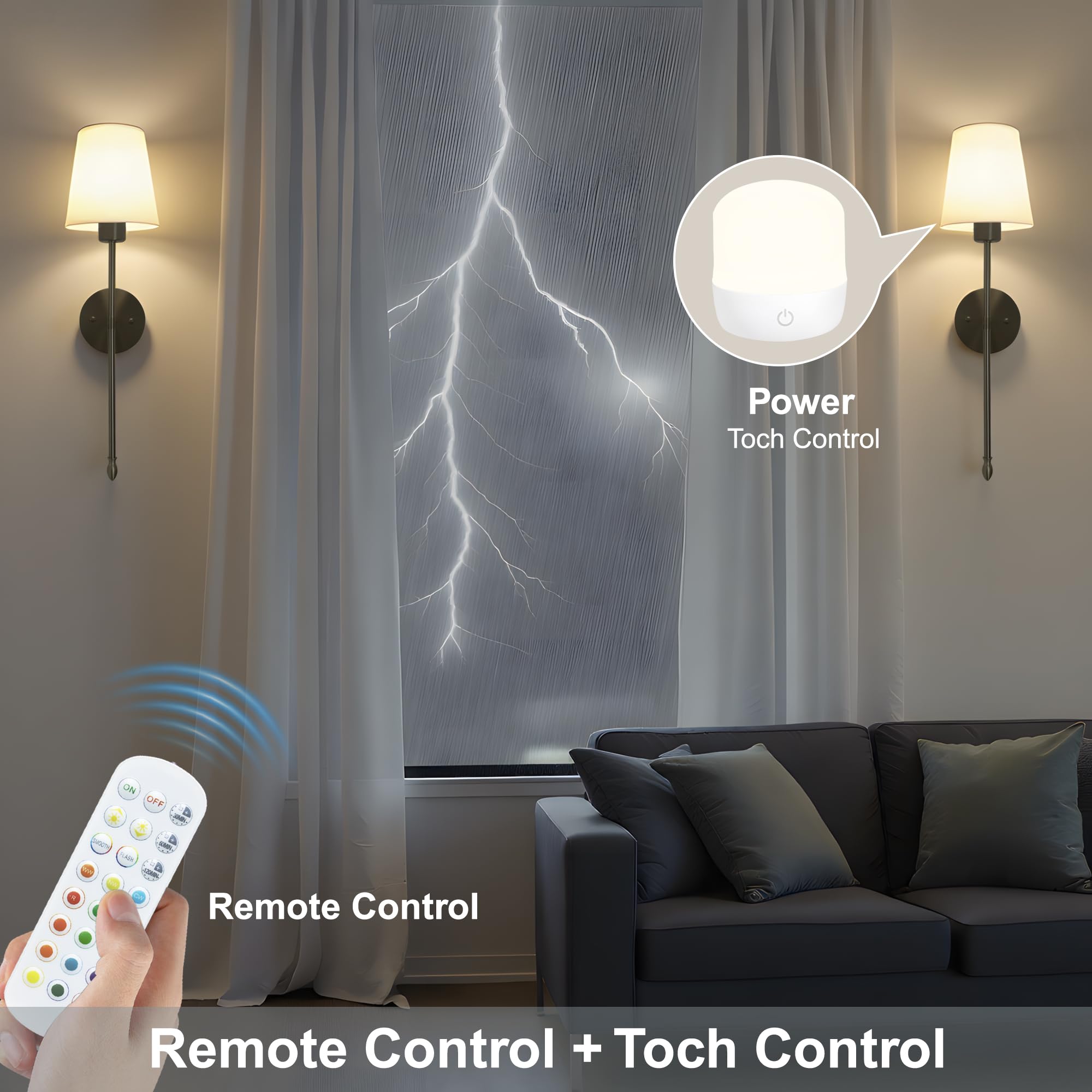 Laiebri remote allows smooth transitions and dynamic modes.