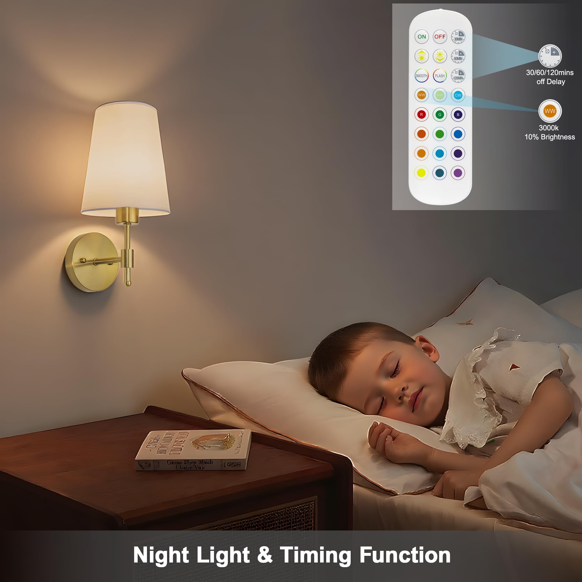 Laiebri wireless sconces install without wiring for flexible placement.