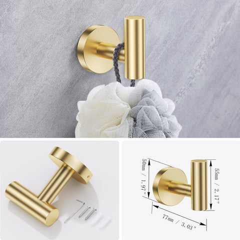Lairuier brushed gold hardware closeup highlights rustproof stainless steel.