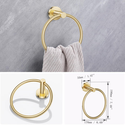Lairuier brushed gold wall mount hardware set with clean lines and modern style.