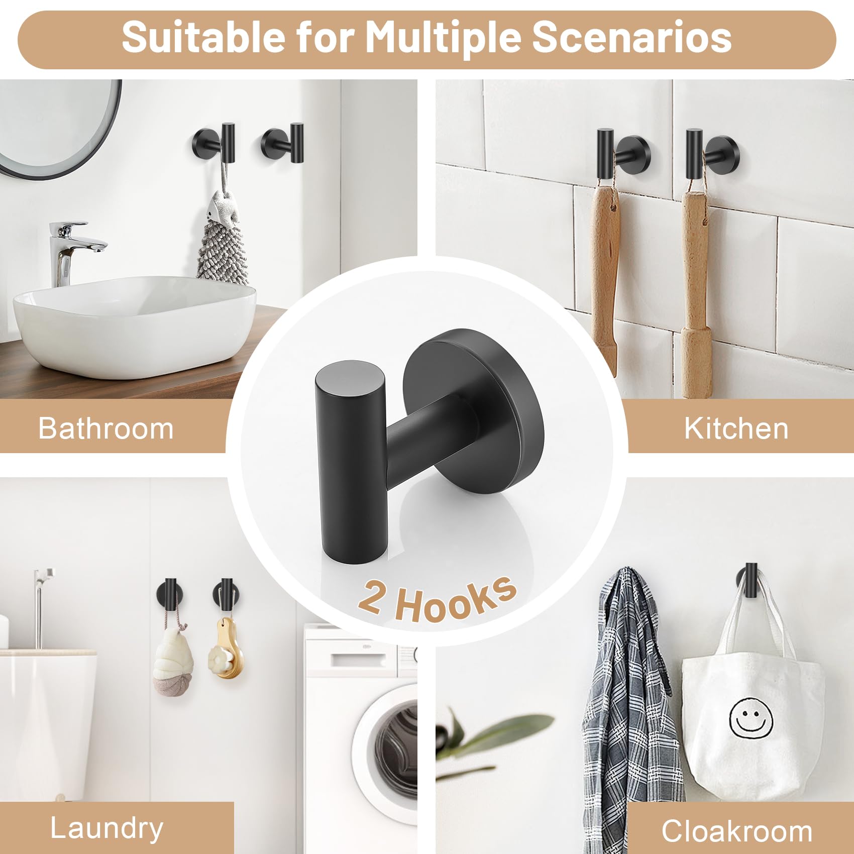 Lairuier toilet paper holder with double-base stability