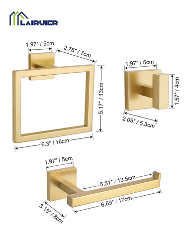Lairuier brushed gold closeup shows the brushed finish and premium look