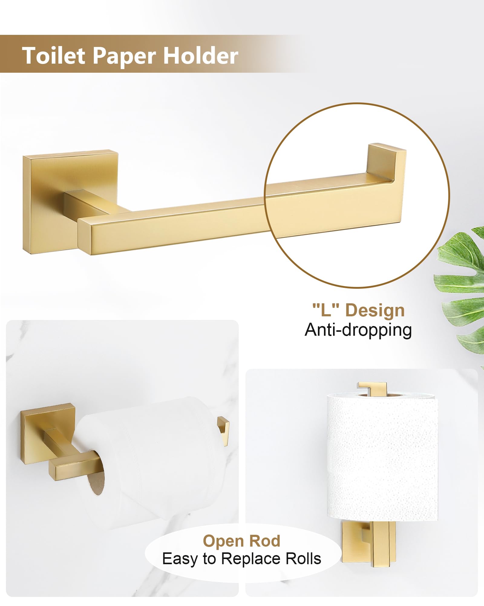 Lairuier brushed gold robe hook provides reliable daily hanging for robes