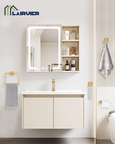 Lairuier brushed gold set detail highlights clean lines and modern design