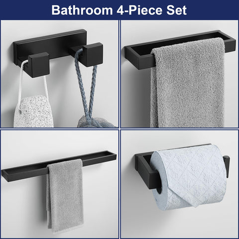 Lairuier matte black toilet paper holder keeps essentials tidy