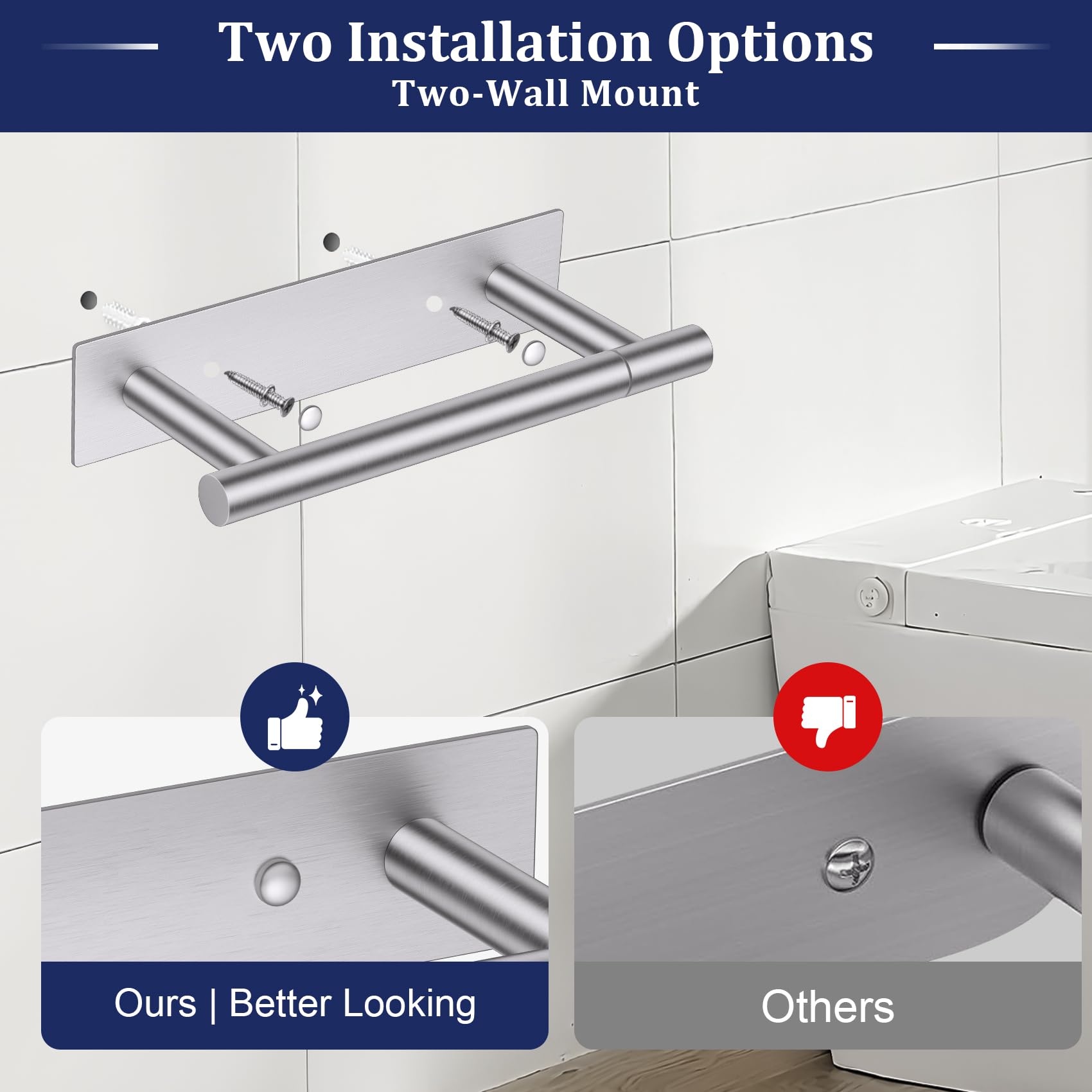 Lairuier rustproof bathroom holder with weighted base prevents tipping