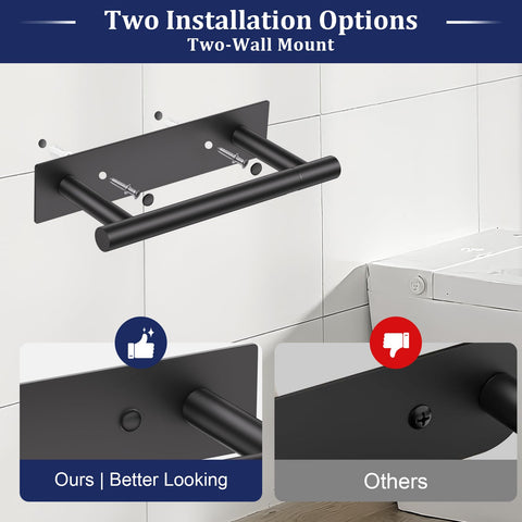 Lairuier wall-mounted holder fits under cabinets for space saving.