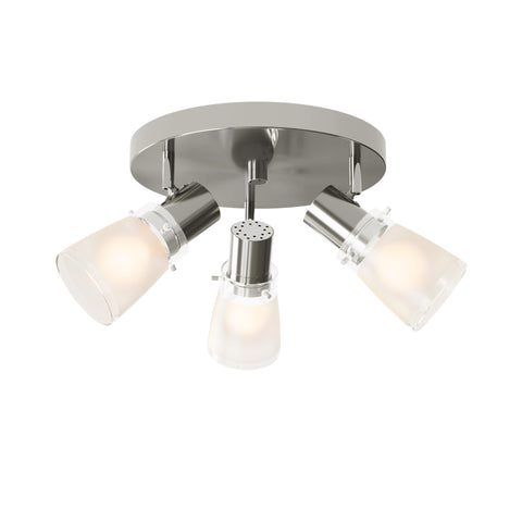 Laite Lumens 10in track light with brushed nickel finish for a modern kitchen setting
