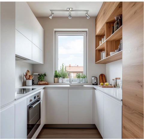 Laite Lumens dimmer-ready heads support adjustable brightness for ambiance or task lighting.