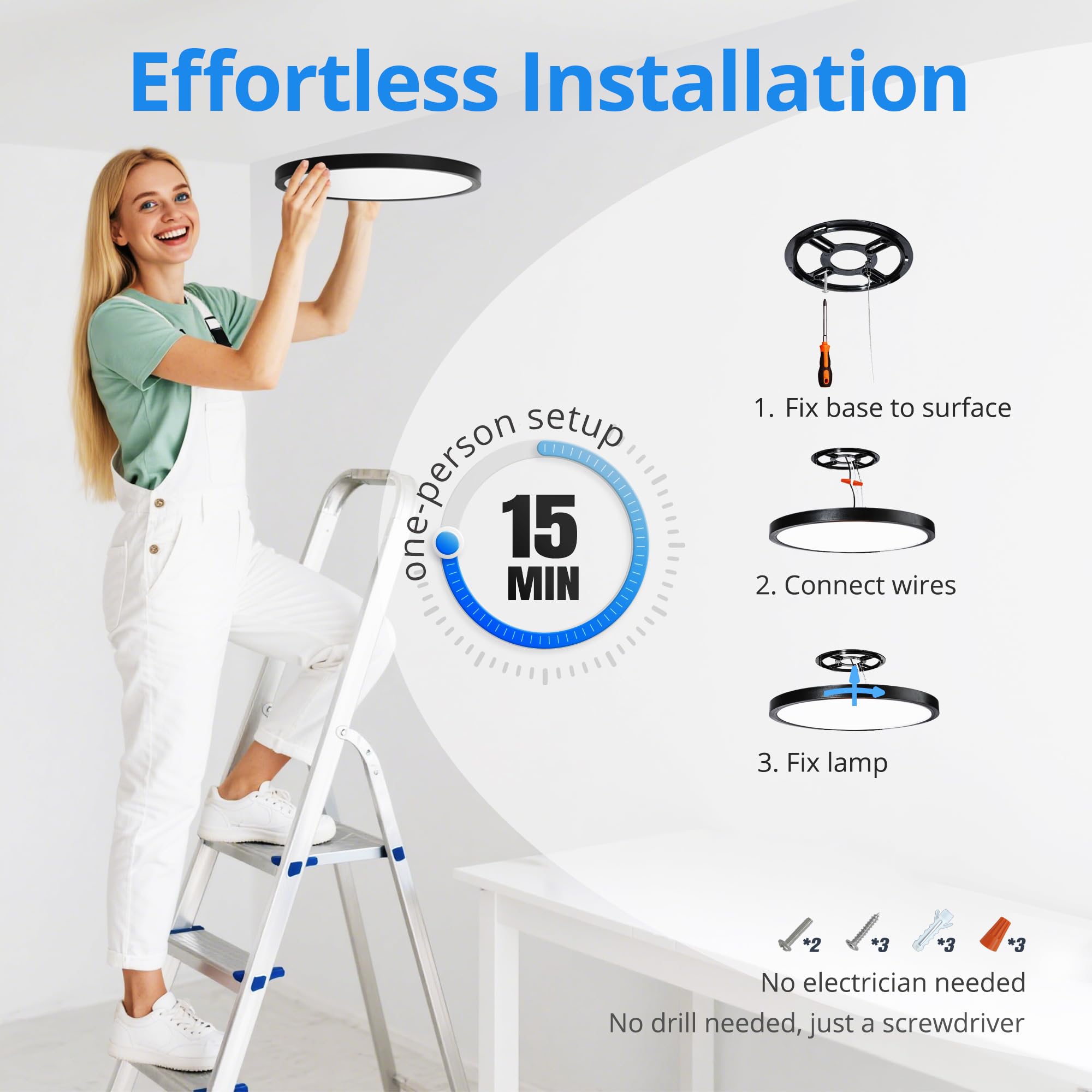 Laiyidia 6-pack easy installation guide image for DIY setup