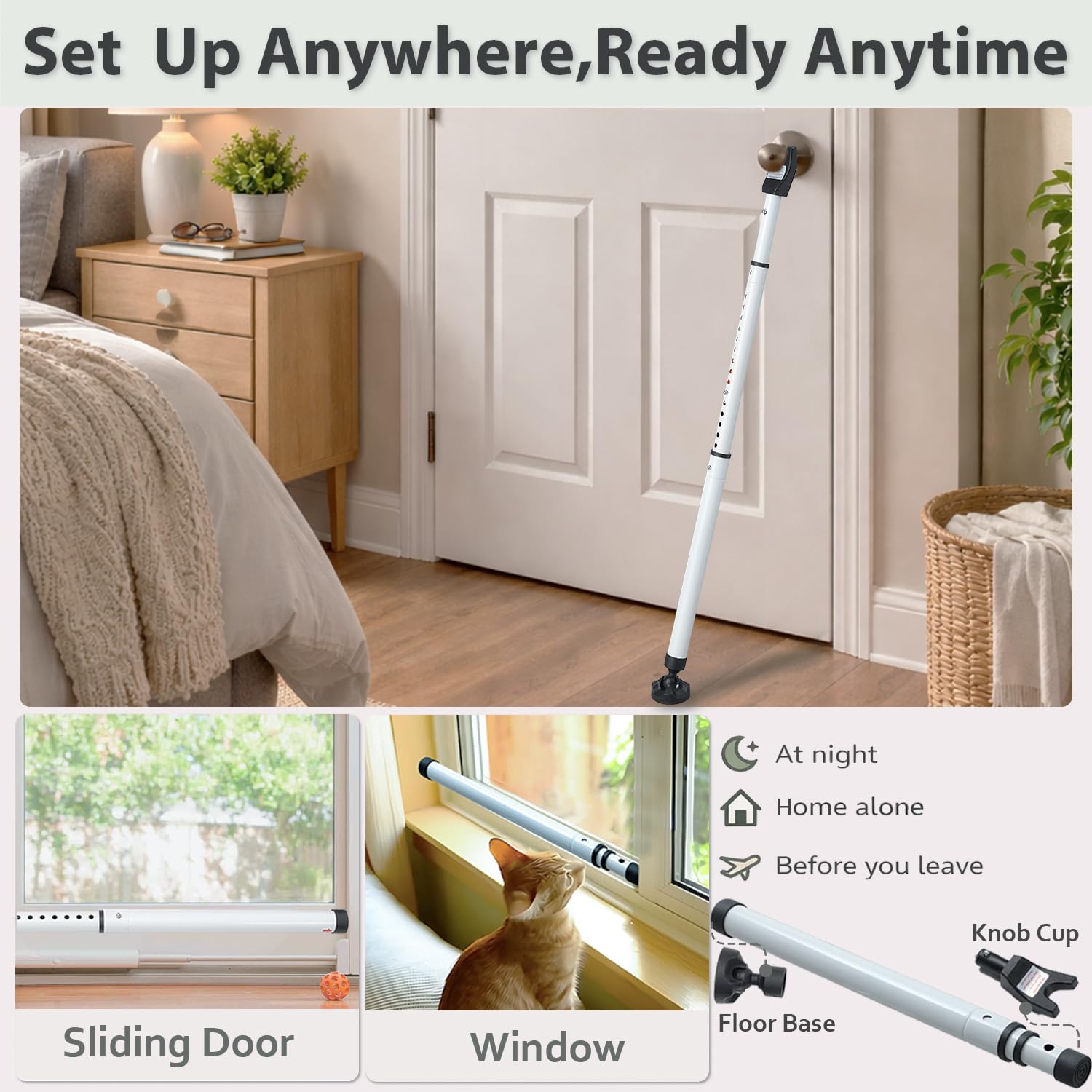 LAKEROD adjustable bar locks securely at each level for quick setup.