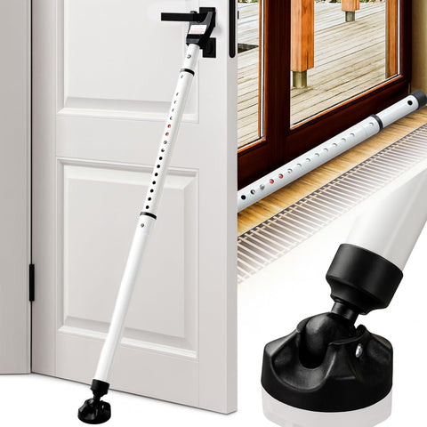 LAKEROD 3-in-1 door security bar with top hook enhances door protection.