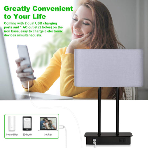 Lakumu lamp with built-in AC outlet for extra power