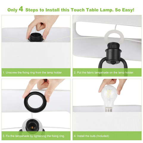Lakumu lamp includes 5000K daylight bulb for clear task lighting