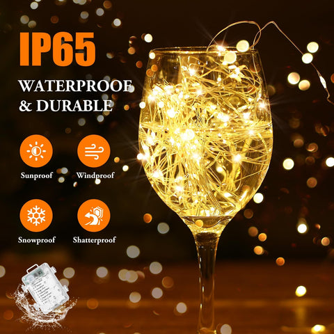 Lakumu fairy lights copper-wire close-up highlighting flexible, durable strands