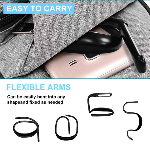 LALAKU neck light doubles as a compact desk lamp.