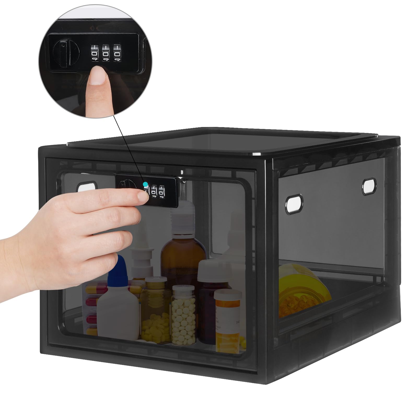 Lalifebuss locking storage box with 3-digit code for keyless security.