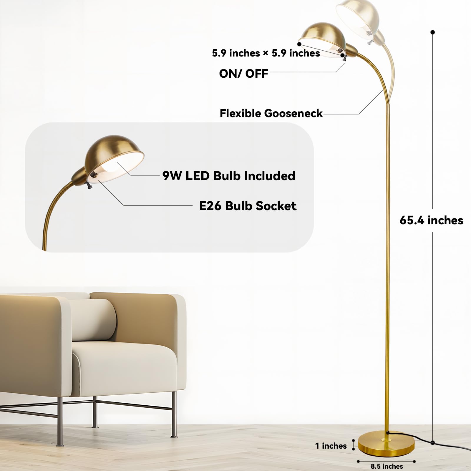 LALISU compatible with E26 sockets for customized bulbs.