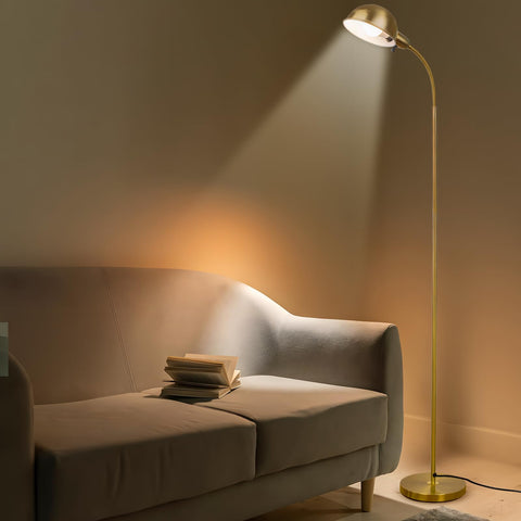 LALISU elliptical metal shade and heavy base ensure stable, minimalist elegance.