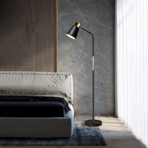 LALISU floor lamp with a 180-degree swivel head for versatile uplight and downlight.