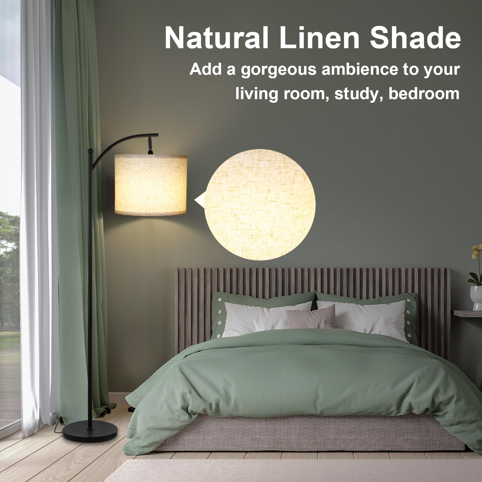 LALISU floor lamp creates cozy bedroom ambience
