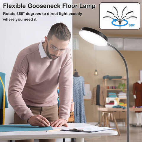 LALISU floor lamp demonstrates warm-to-cool color temperature for various tasks.