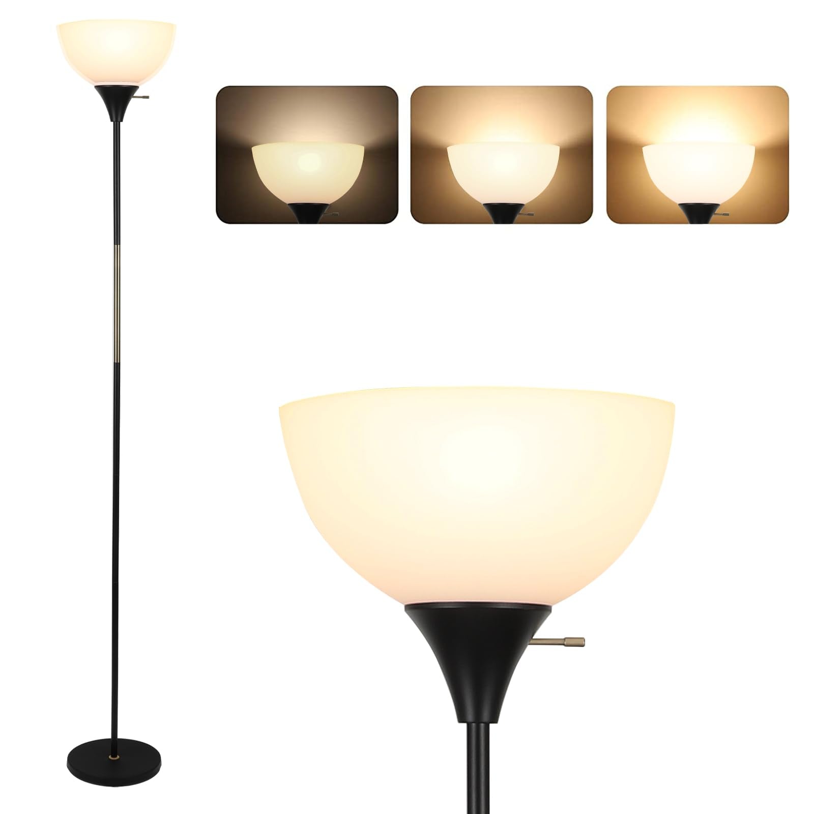 LALISU floor lamp dimmable with shade for customizable ambient lighting