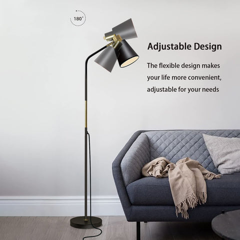 LALISU floor lamp's heavy base ensures safety and stability in busy rooms.