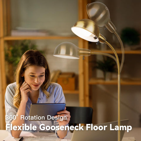 LALISU tall lamp measures 64.5 inches with slim footprint.