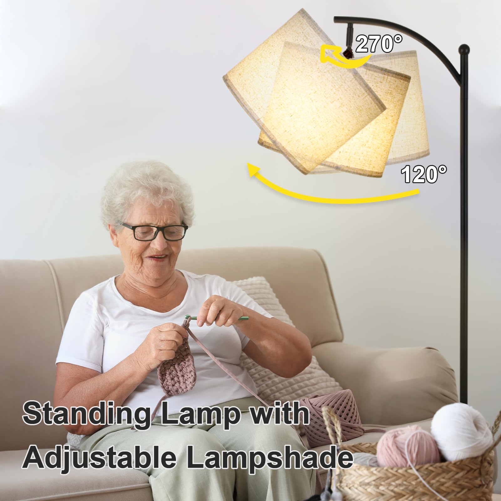 LALISU floor lamp height adjustable for customized seating and workspaces
