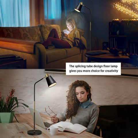 LALISU floor lamp includes an LED bulb for immediate bright reading.