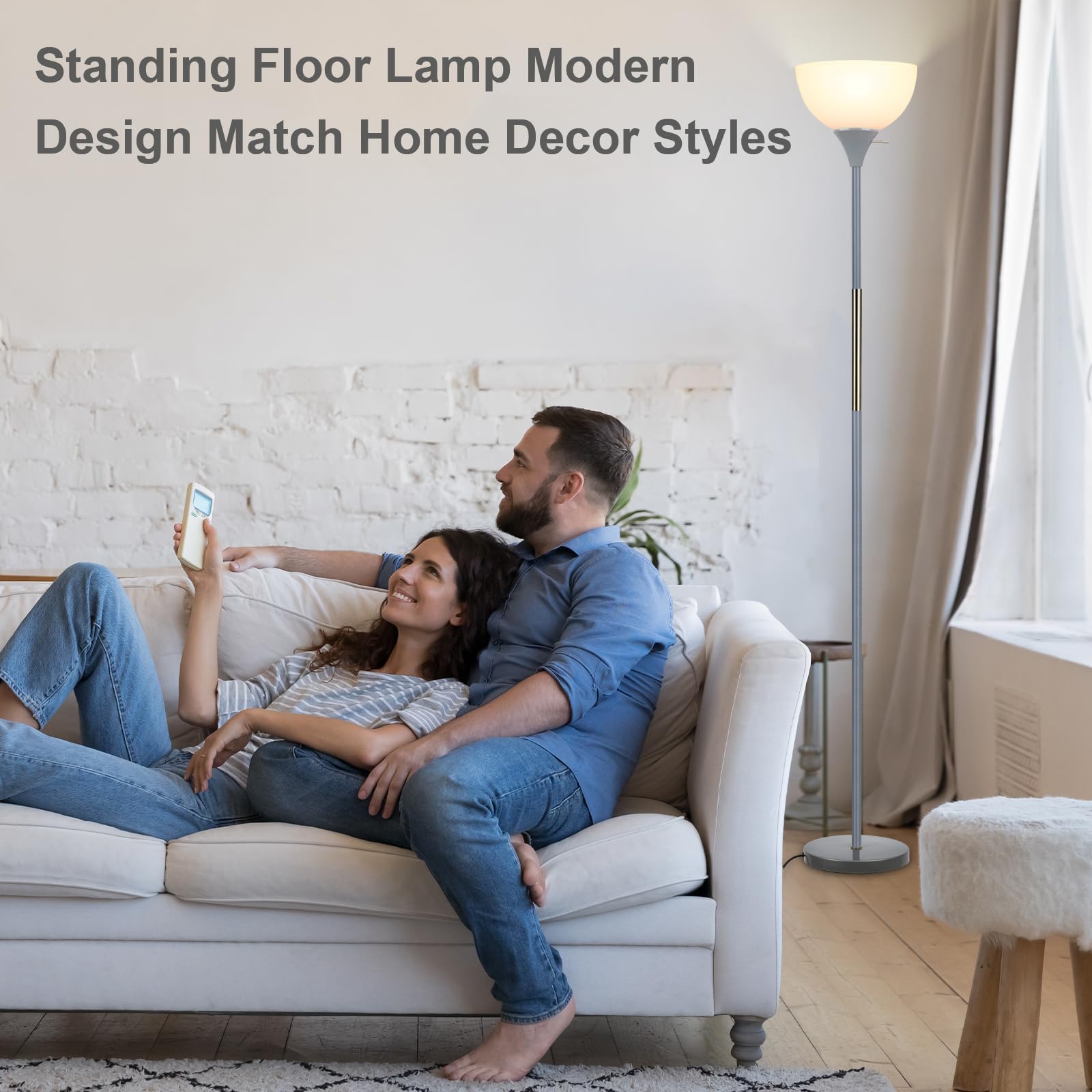 LALISU floor lamp creates warm ambience for living rooms and bedrooms.