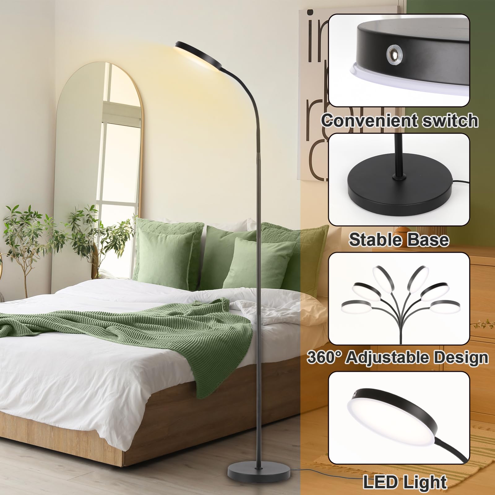 LALISU floor lamp memory function recalls last settings.