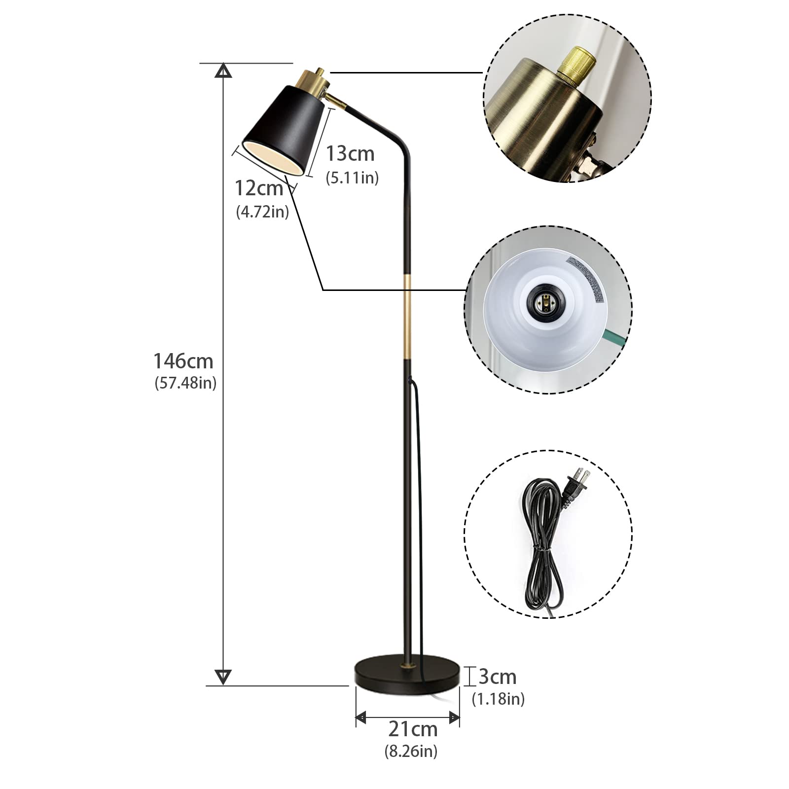 LALISU floor lamp creates a cozy reading nook with focused task lighting.